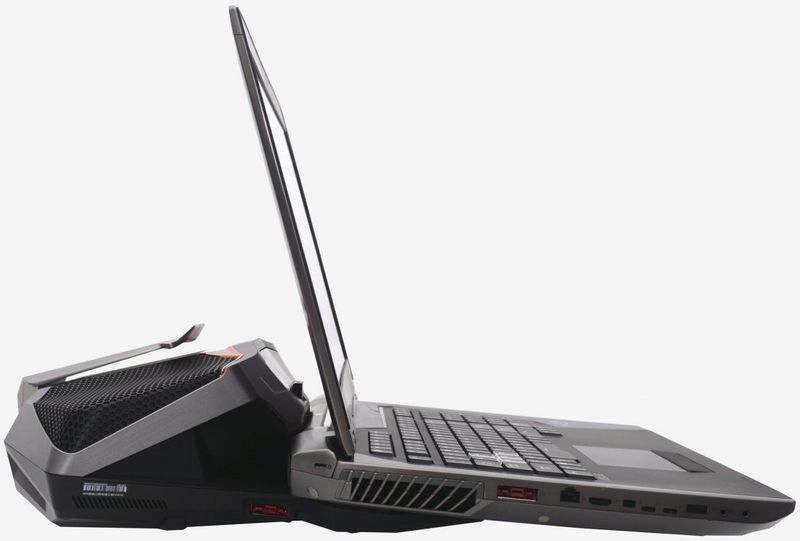 Illustration for article titled What A Gaming Laptop Decked Out With Two Desktop GPUs Can Do